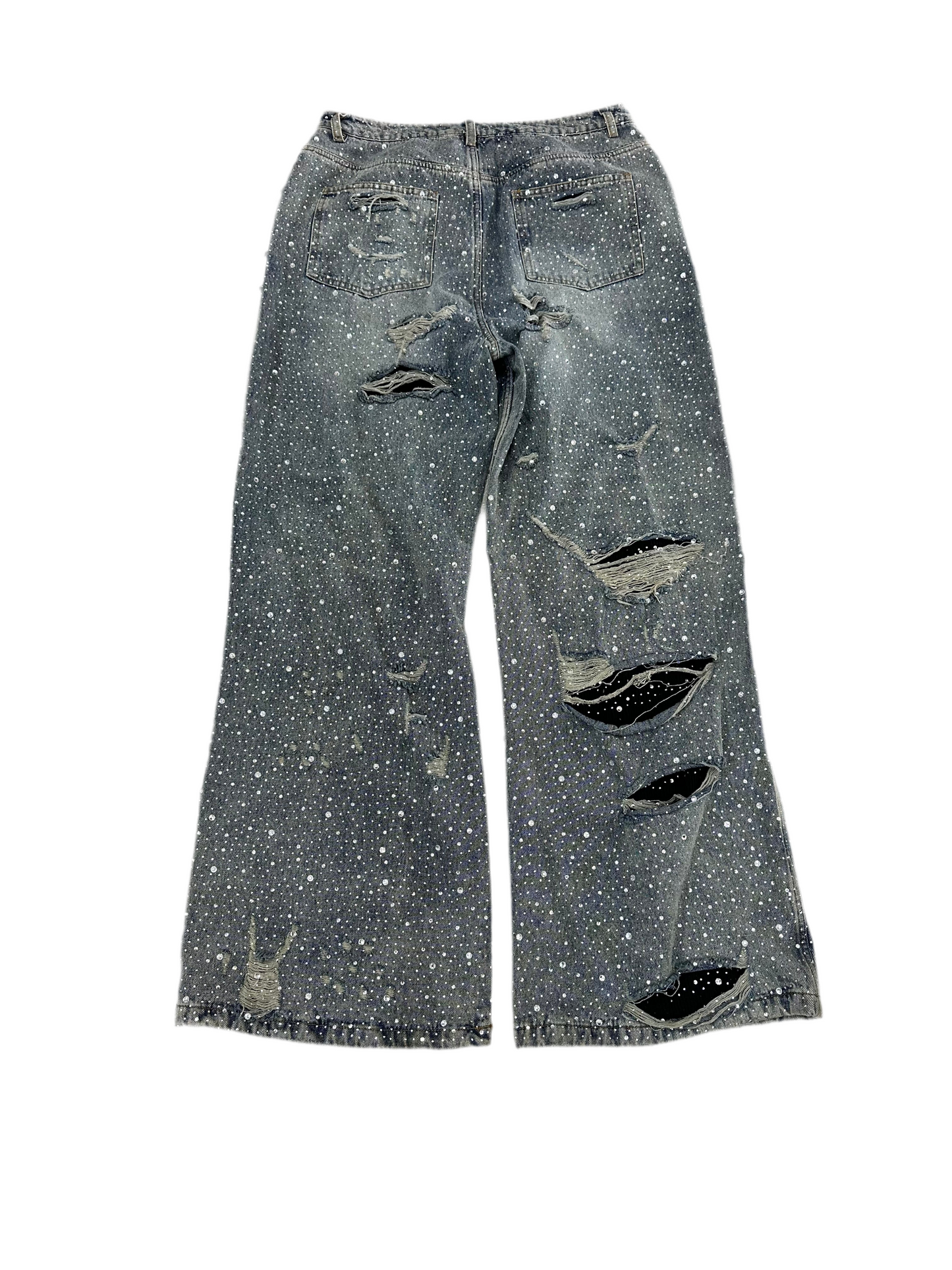 Vale Rhinestone Studded Pants ‘Medium Wash’