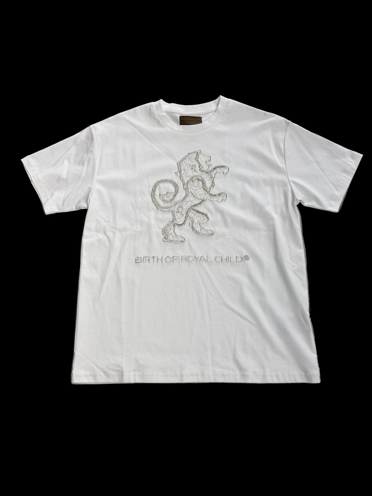 Birth of Royal Child Lion Bling Tee ‘White’