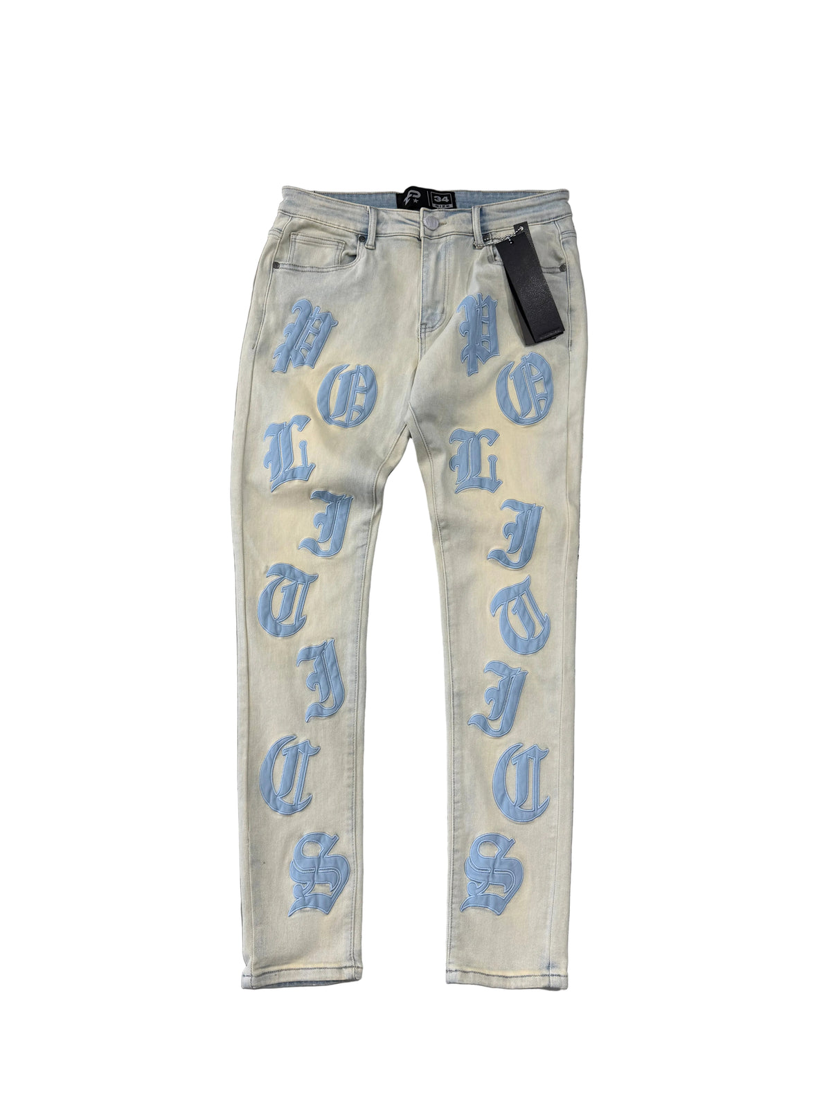 Politics Embedded Jeans ‘Light Wash’