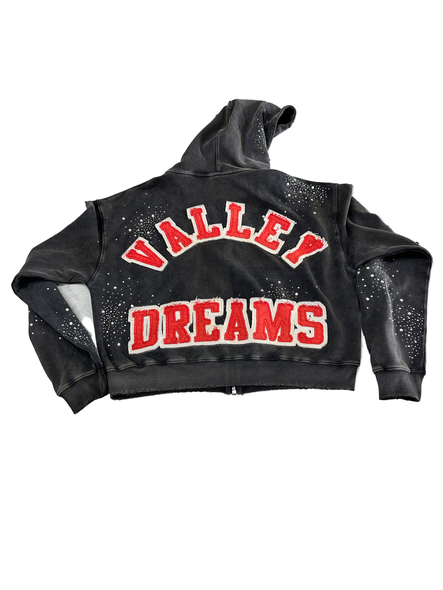 Vale Clustered Bling Zip-Up ‘Black/Red’