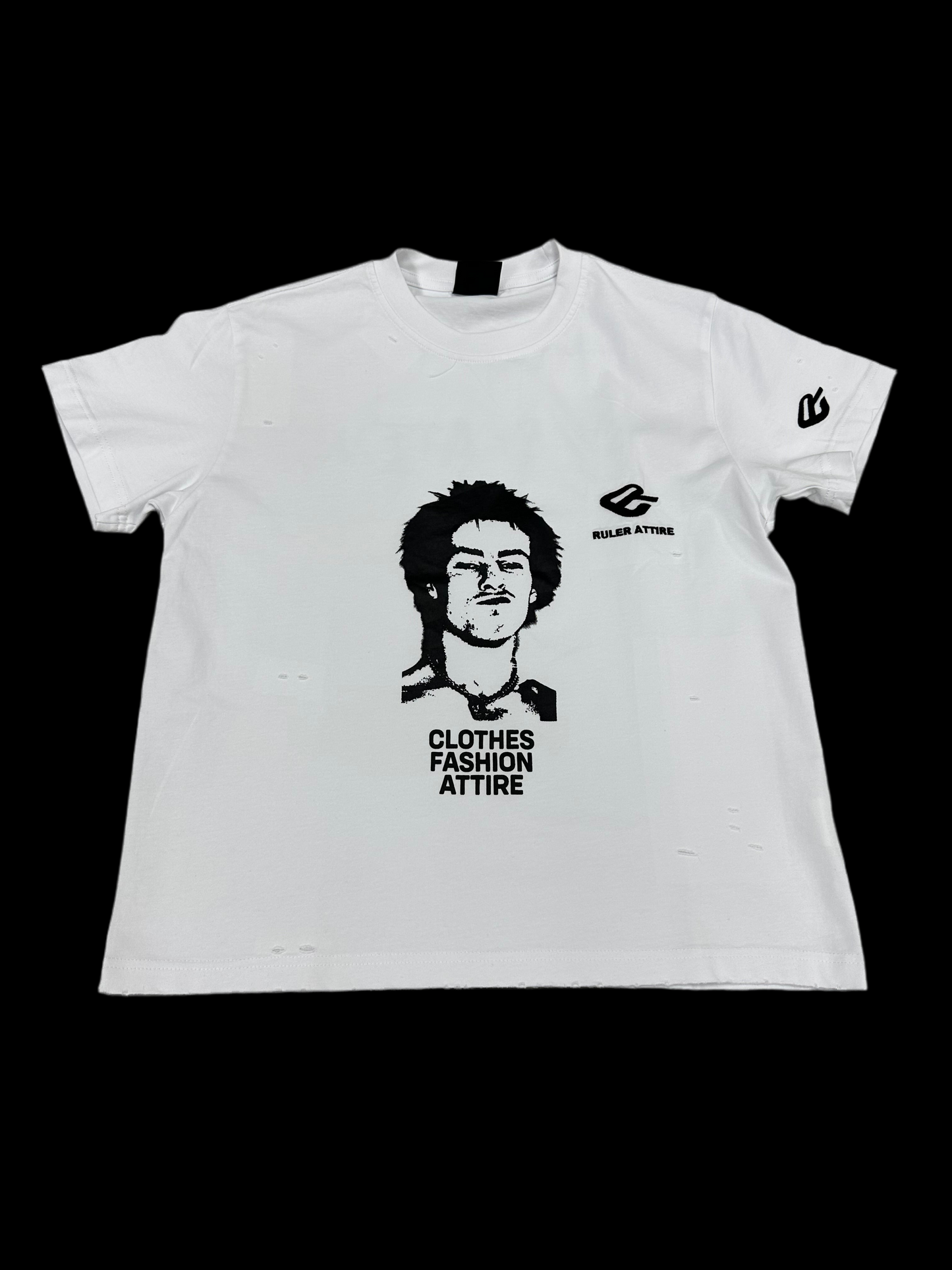 Ruler Attire Stickers Tee ‘White’