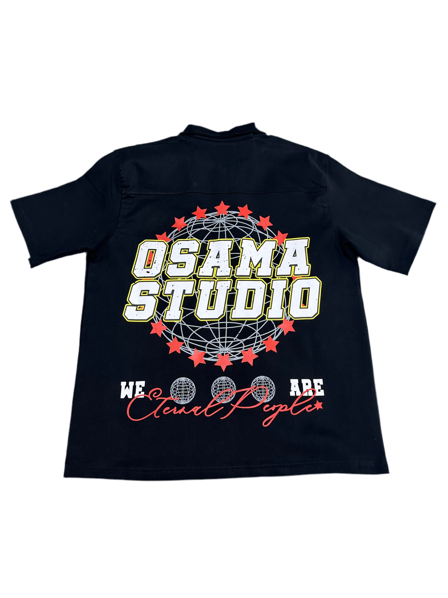 Osama Studios Logo Zip-Polo ‘Black/Red
