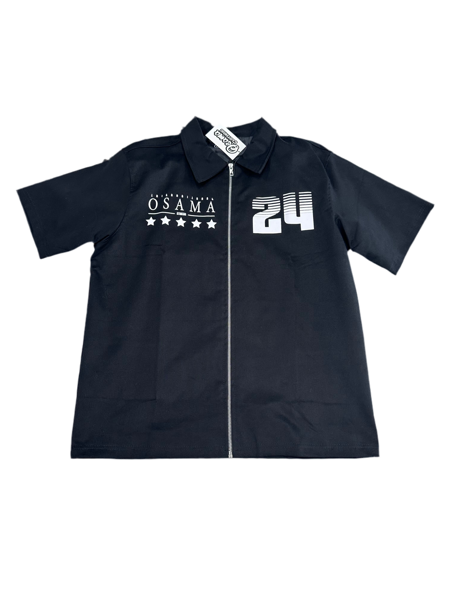 Osama Studios 24 Zip-Polo ‘Black/White’