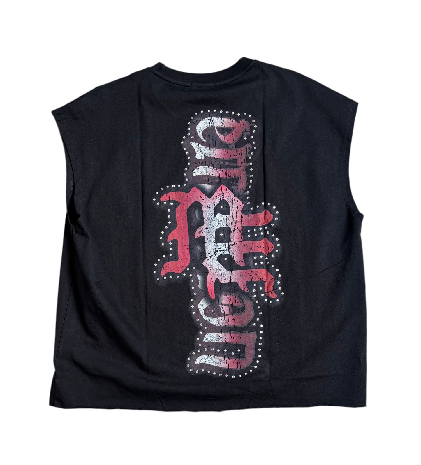 Mixed Emotion Angel Sleeveless Tee 'Black'