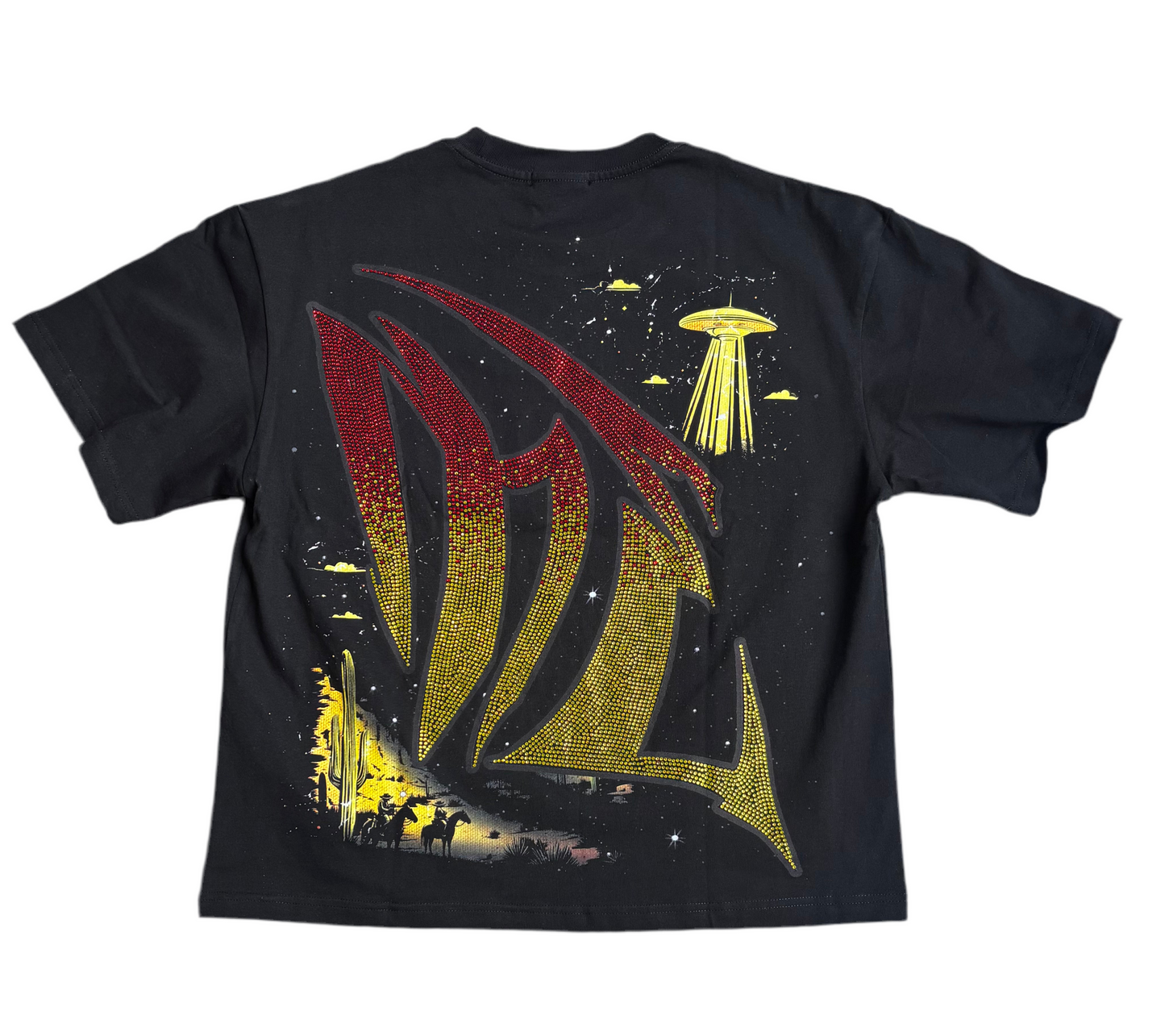 Mixed Emotion Ranger Rhinestone Tee 'Black'