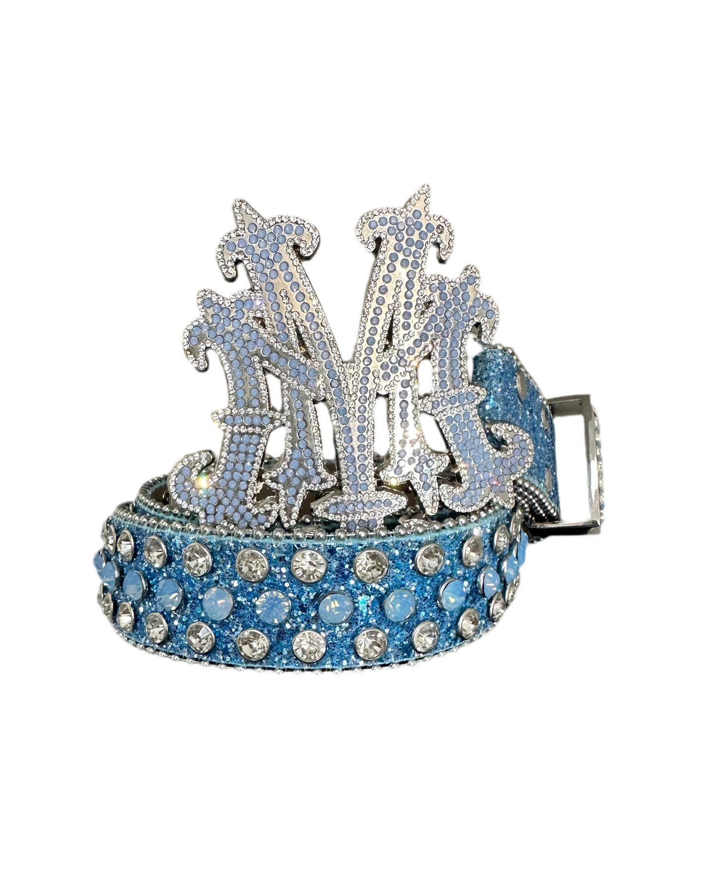 Mezzi Rhinestone Belt ‘Blue/Silver’