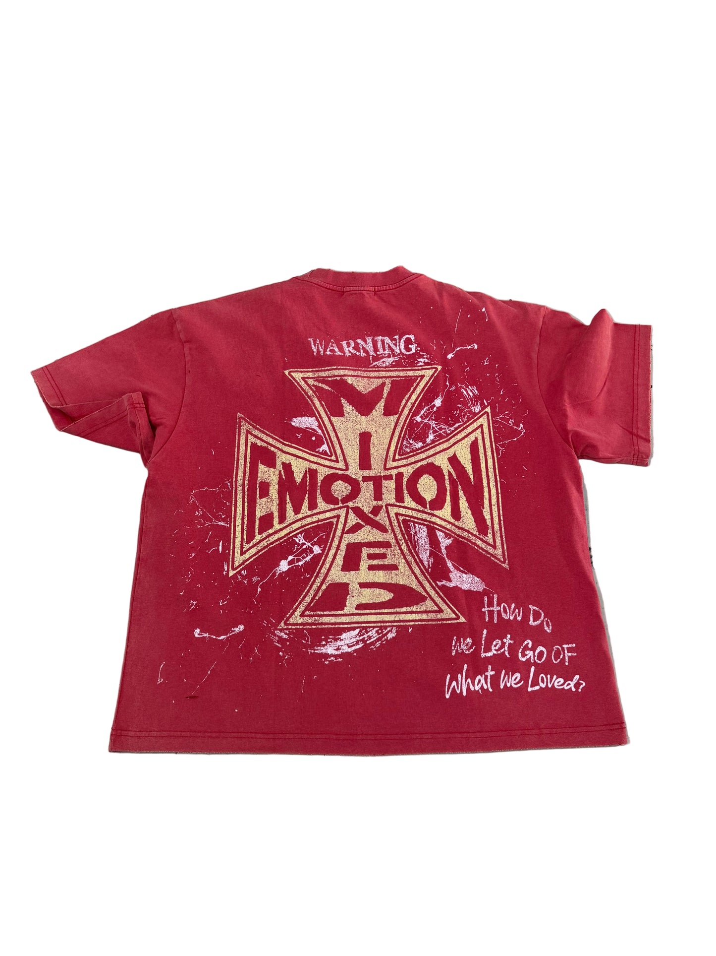 Mixed Emotion Warning Tee ‘Red’