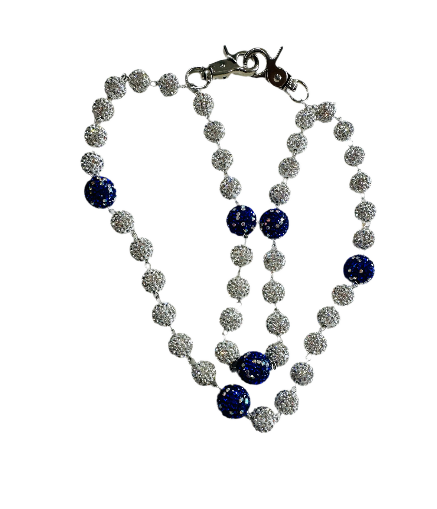 Crystal Wallet-Chain ‘Blue/Silver’
