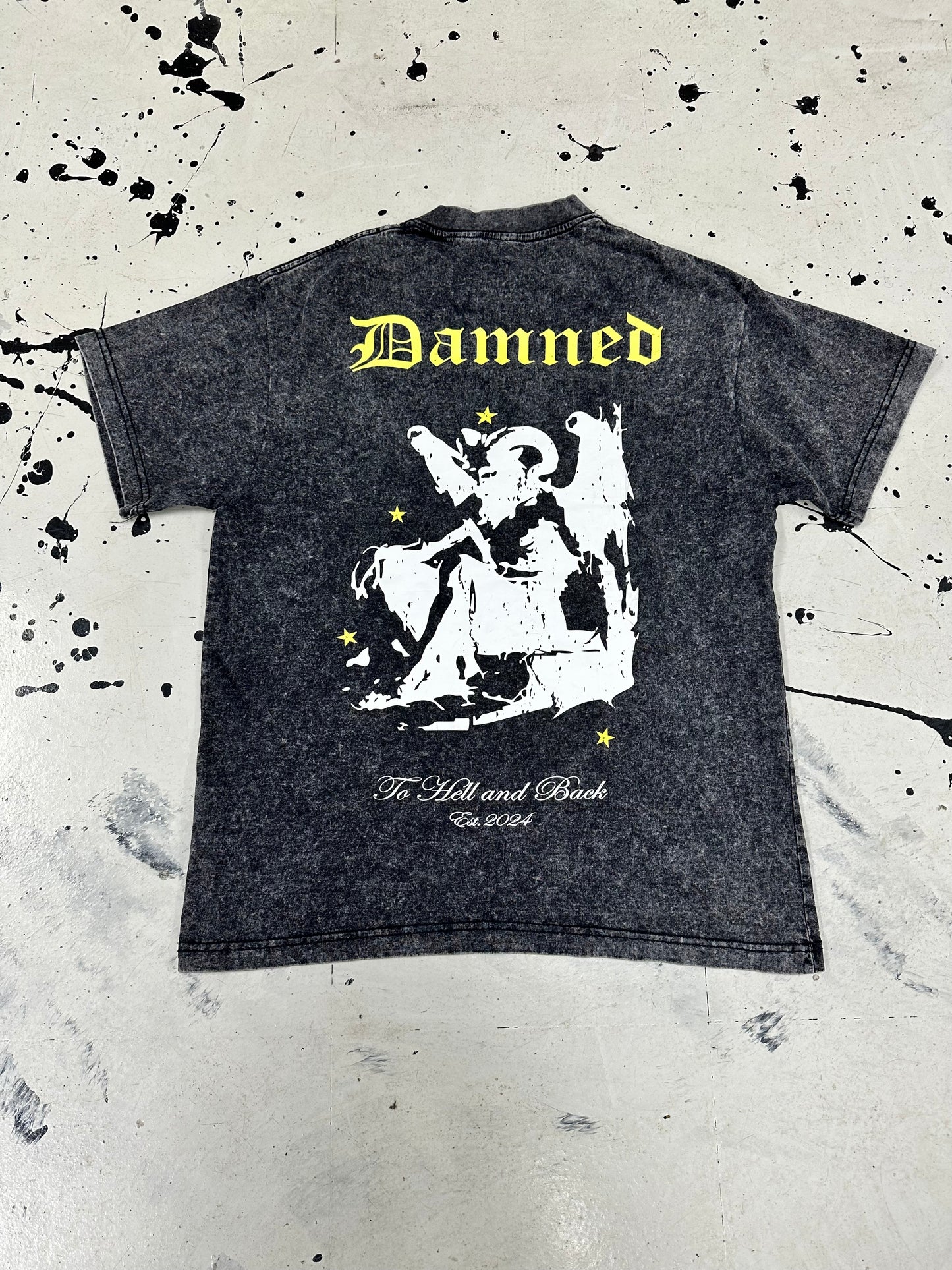Damned Tee ‘Grey Ash/Yellow’