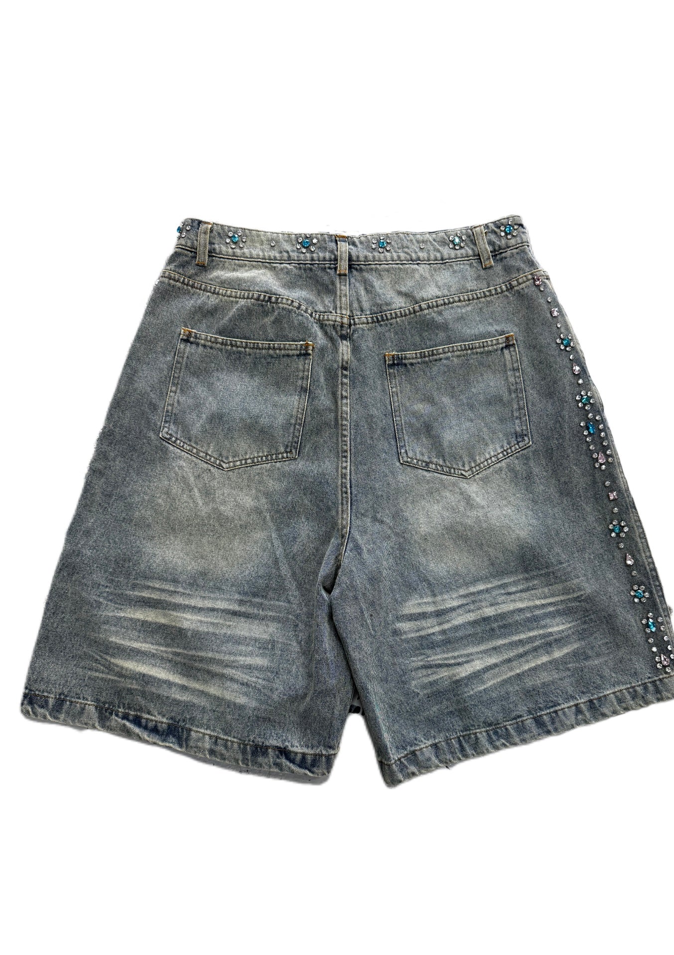Vale Rhinestone Jorts ‘Medium Wash’