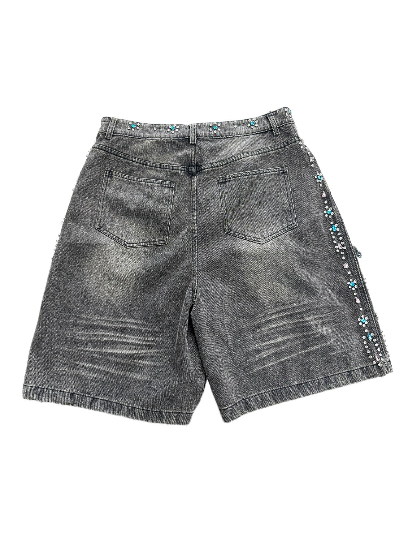 Vale Rhinestone Jorts ‘Black’
