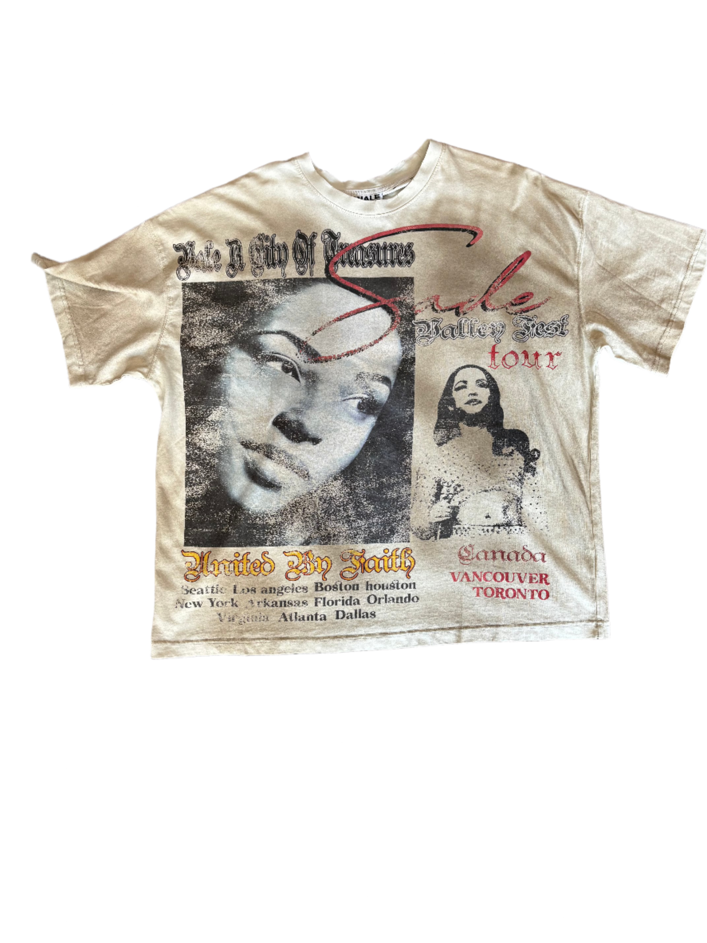 Vale Thrashed Valley Tour Sade Tee 'Creme'