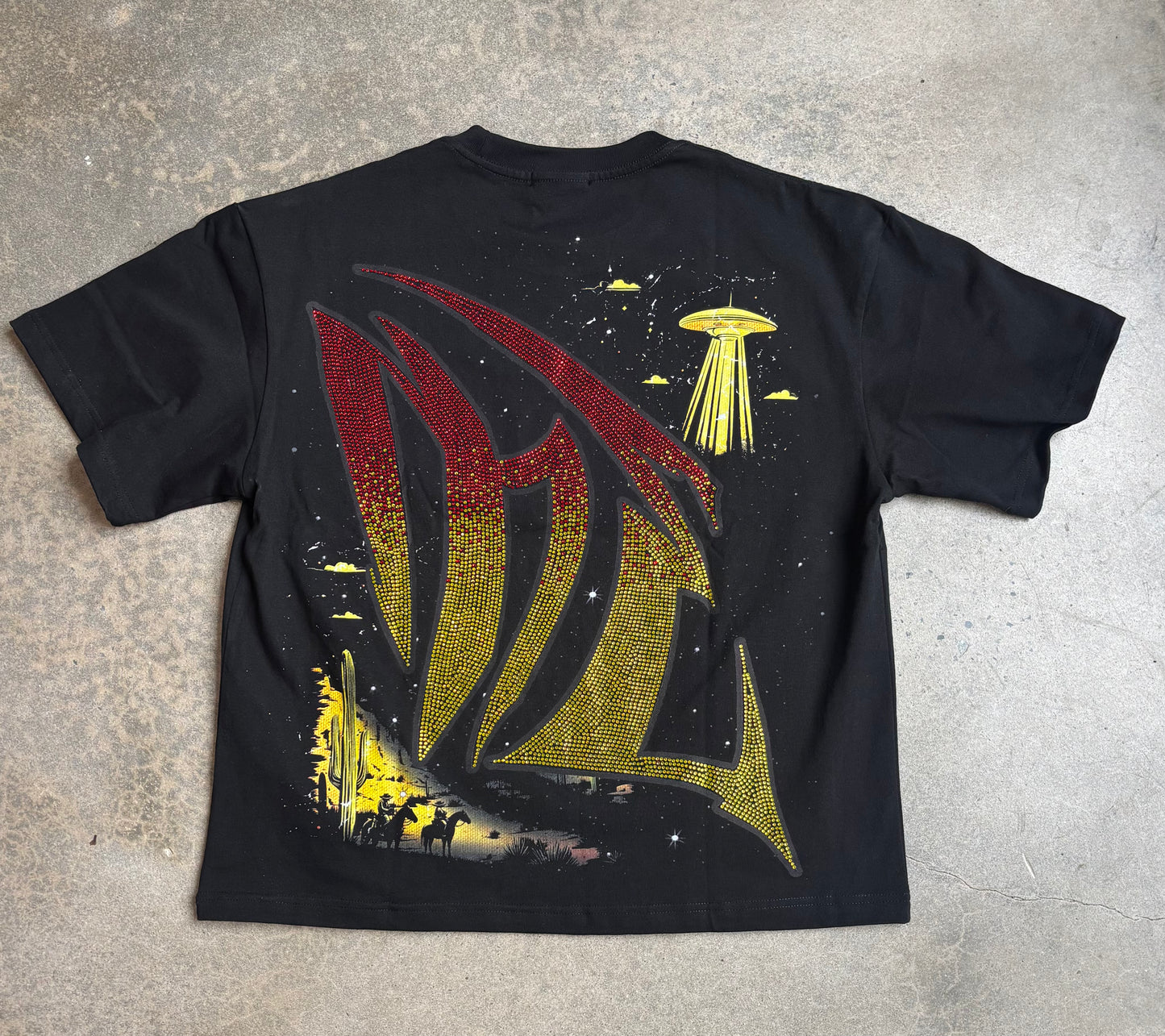 Mixed Emotion Ranger Rhinestone Tee 'Black'