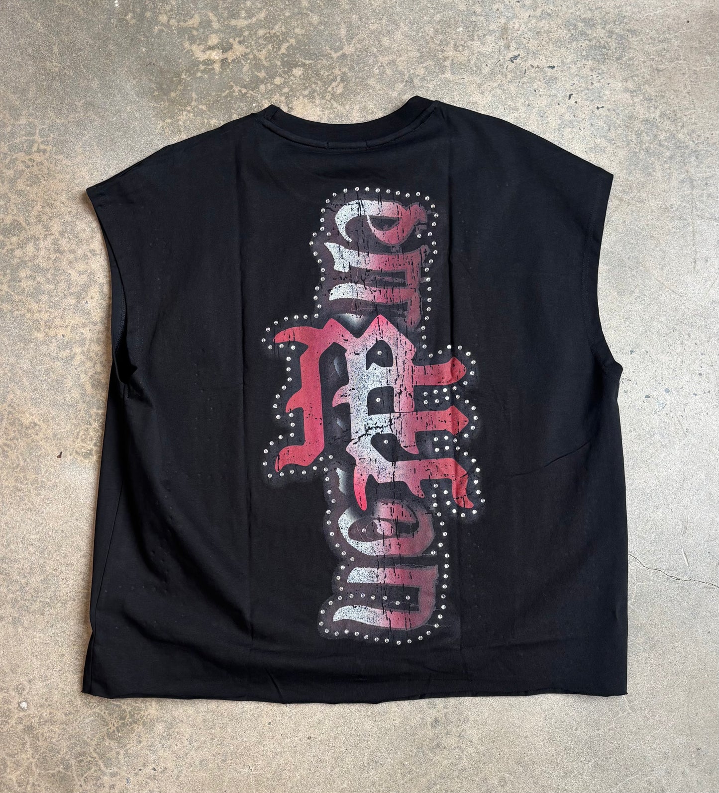 Mixed Emotion Angel Sleeveless Tee 'Black'
