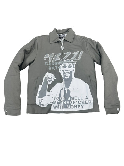 Mezzi Bomber Jacket ‘Grey/White’