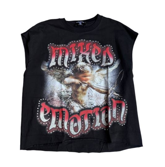 Mixed Emotion Angel Sleeveless Tee 'Black'