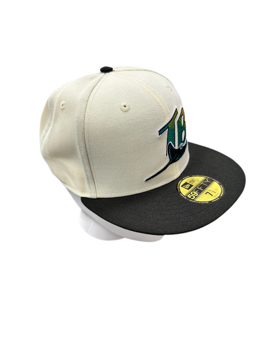 Tampa Bay Rays Fitted 7 1/2 ‘Off-White/Black’