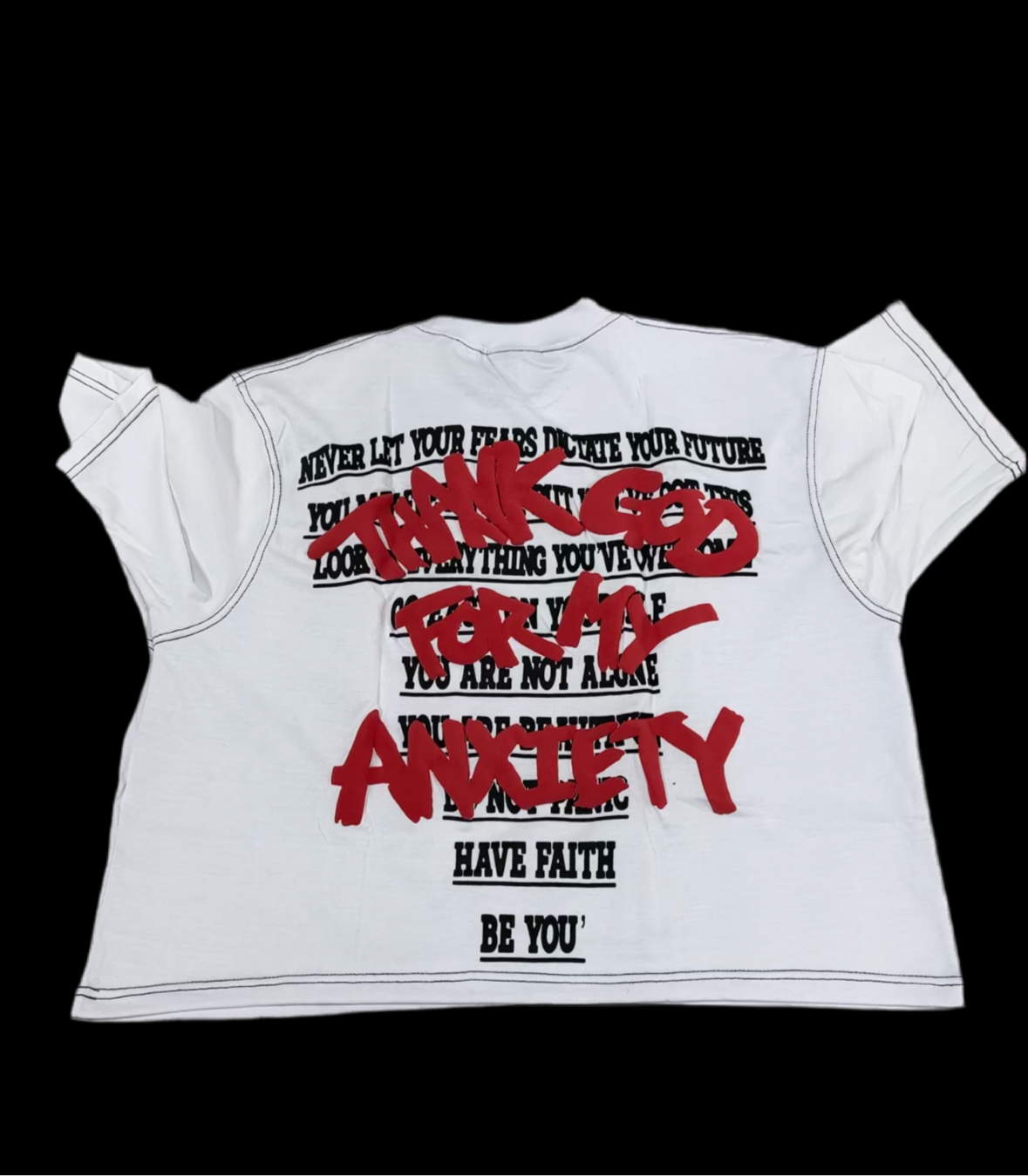AfterLife Thank You Anxiety Crop Tee ‘White’