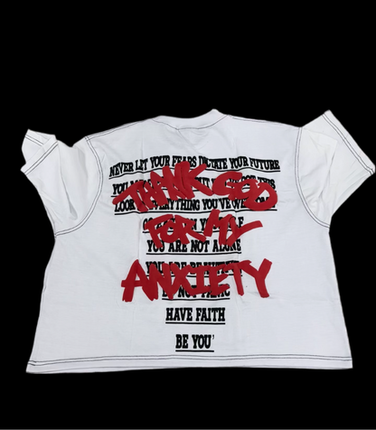 AfterLife Thank You Anxiety Crop Tee ‘White’