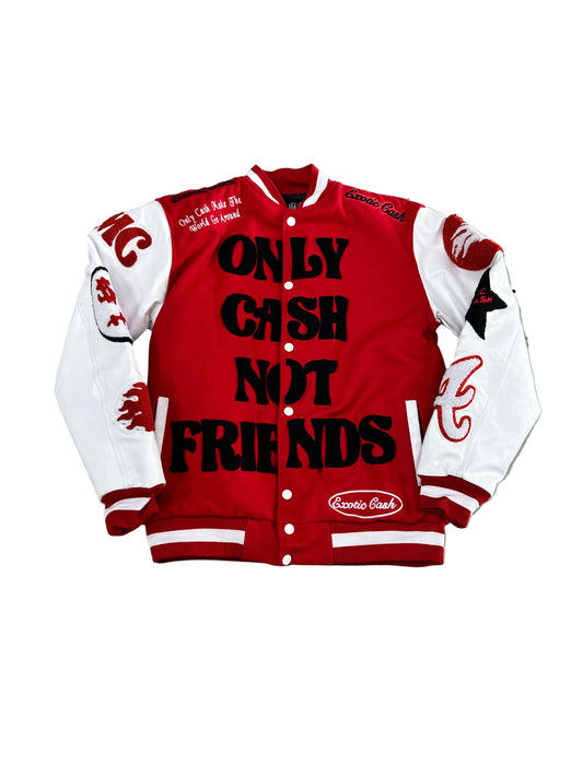 Exotic Cash Letterman Jacket ‘Red/White’