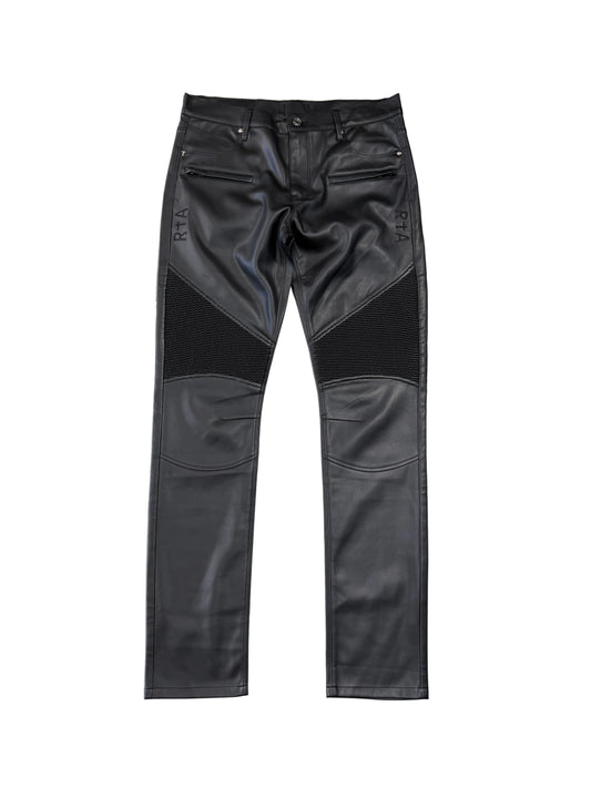 RTA Leather Skinny Jeans ‘Black’