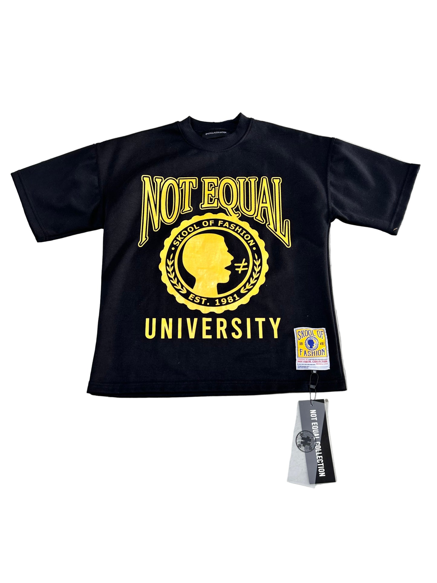 Not Equal University Tee ‘Black/Yellow’