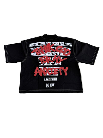 Afterlife Anxiety Crop Tee ‘Black’