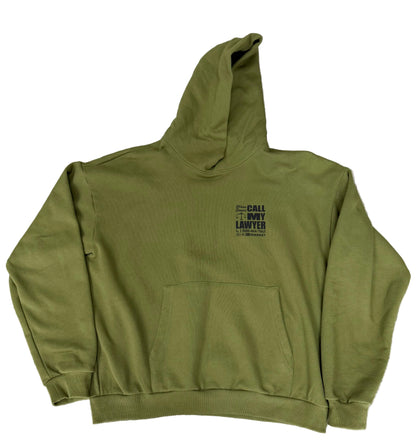 Market Call My Lawyer Hoodie ‘Olive/Black’