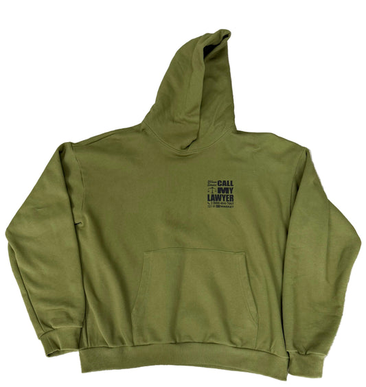 Market Call My Lawyer Hoodie ‘Olive/Black’