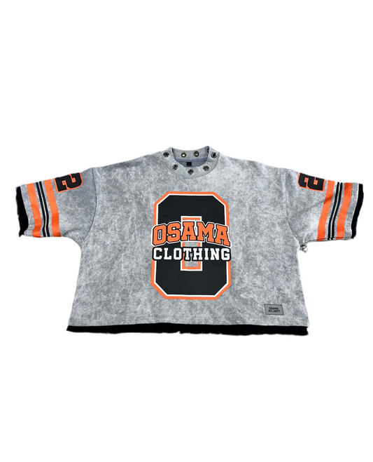 Osama Studios Double-Layered Crop Tee ‘Grey’