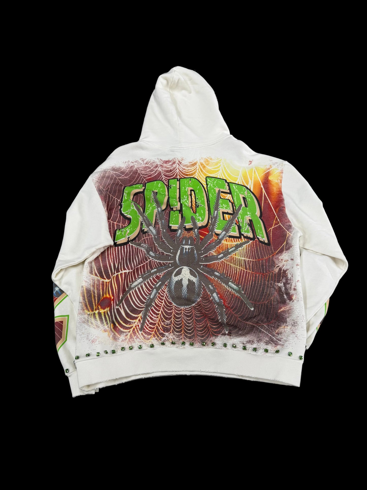 Starry Spider Bling Hoodie ‘White/Green’