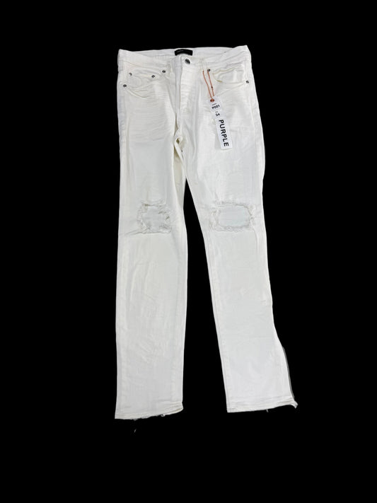 Purple Brand Distressed Skinny Jeans ‘White’