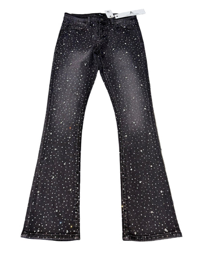 Paper Money Bling Flare Jeans ‘Grey’