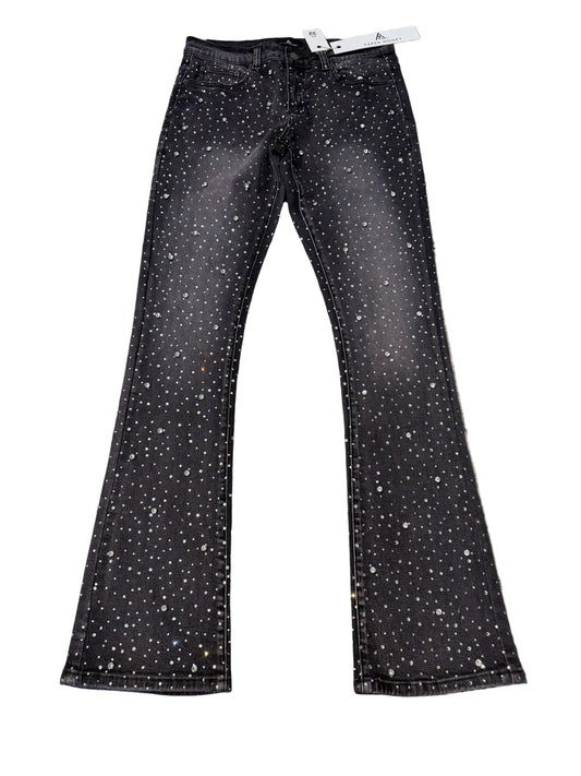 Paper Money Bling Flare Jeans ‘Grey’