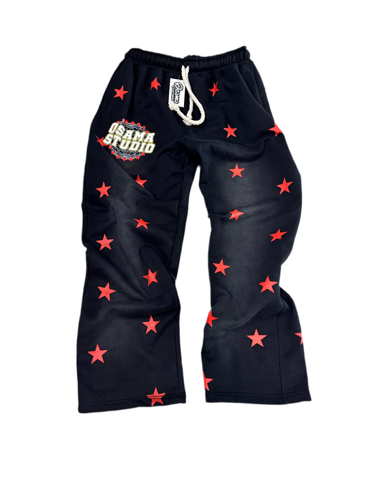 Osama Studios Logo Sweats ‘Black/Red’