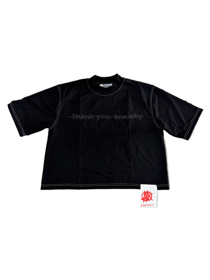 Afterlife Anxiety Crop Tee ‘Black’