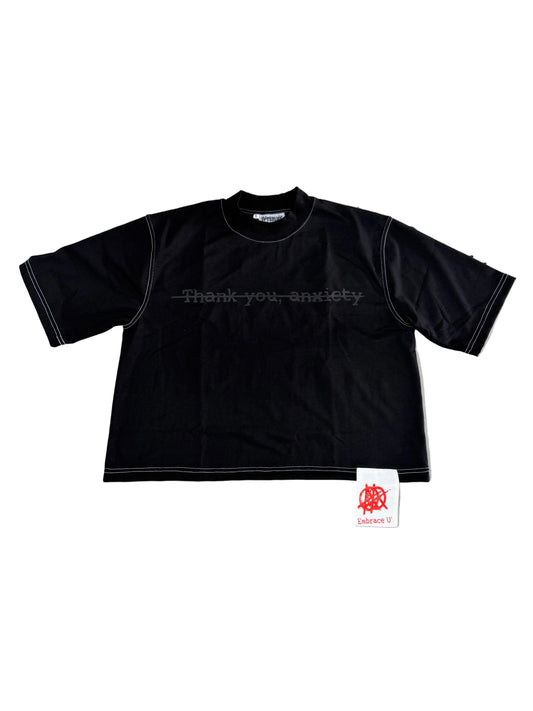 Afterlife Anxiety Crop Tee ‘Black’