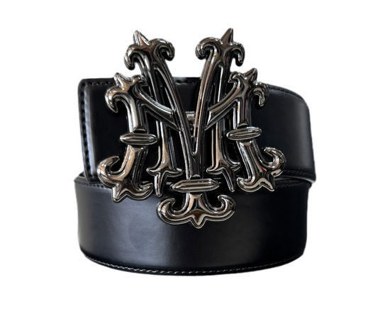 Mezzi Leather Belt 'Black/Black'