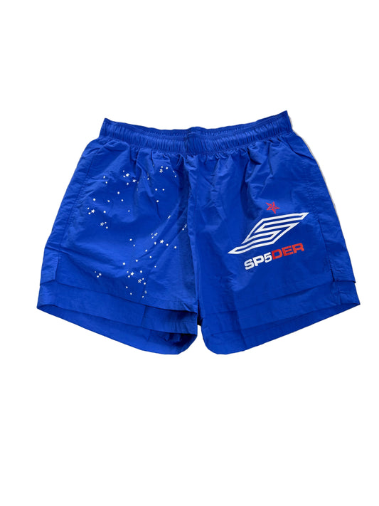 SP5DER Track Shorts ‘Blue’