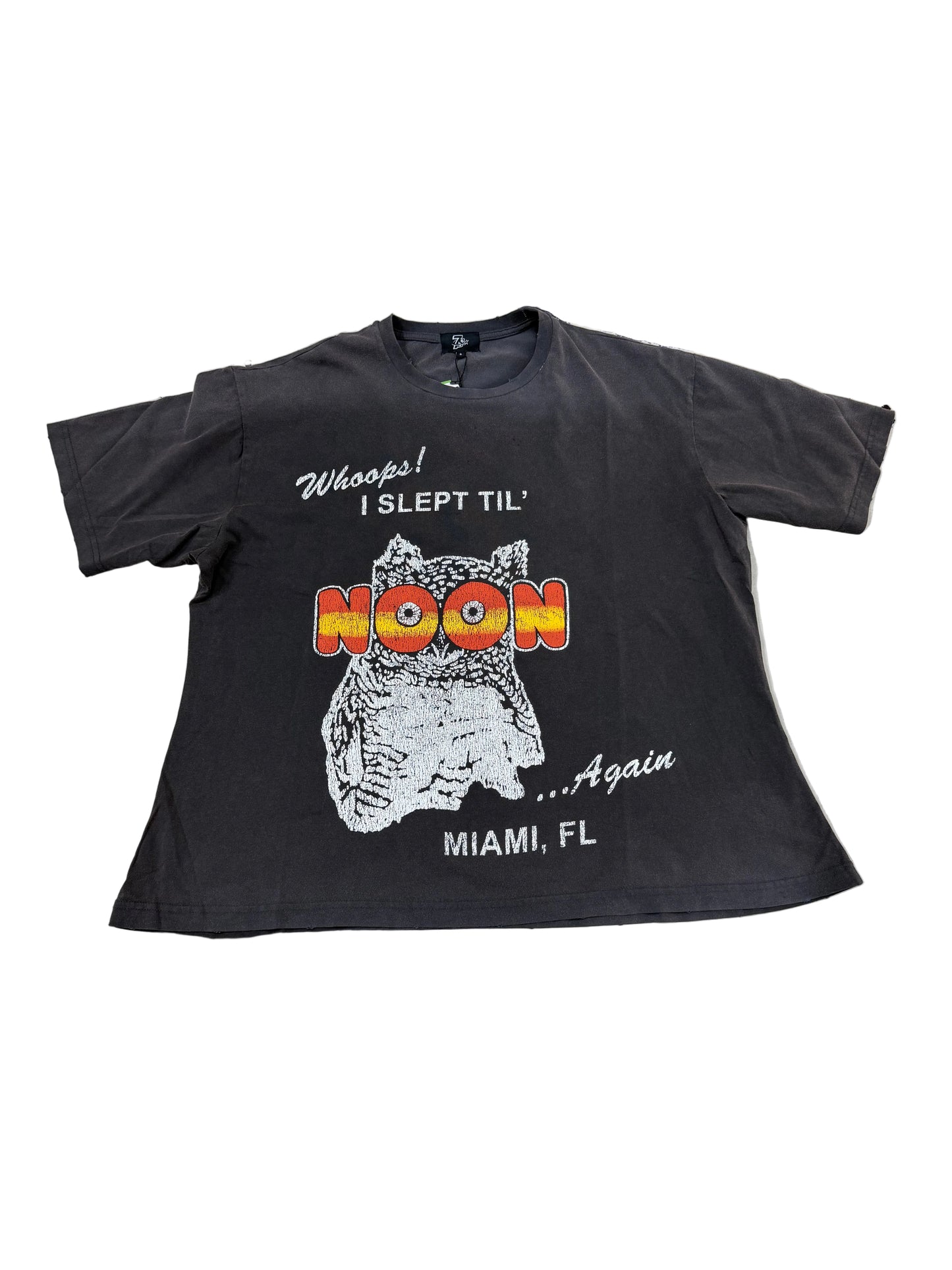Triple7s Hoot Tee ‘Ash Black’