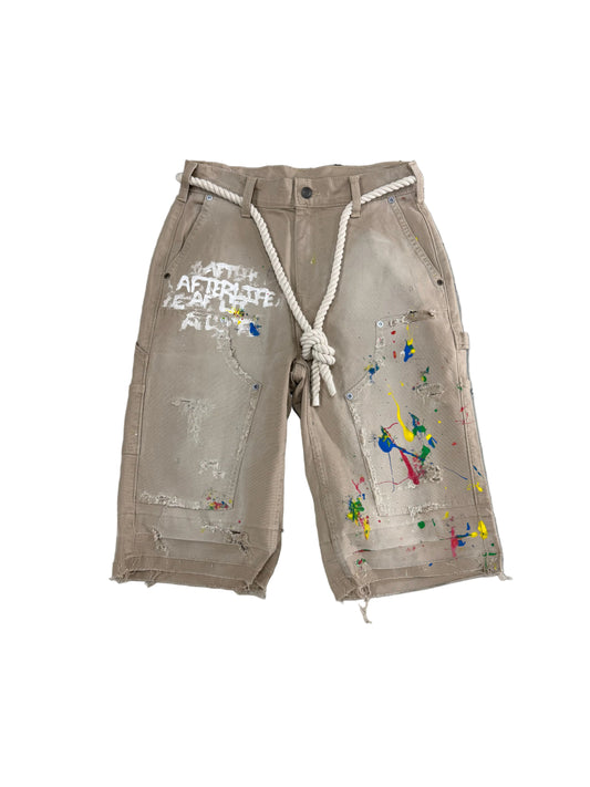 Afterlife Tan Rope Shorts ‘Multi’