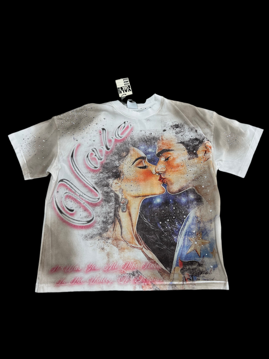 Vale Bling Kiss Tee ‘White’