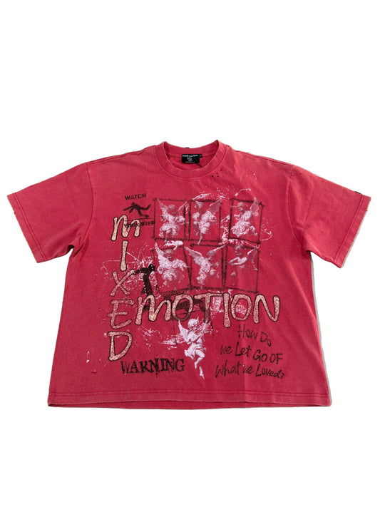 Mixed Emotion Warning Tee ‘Red’