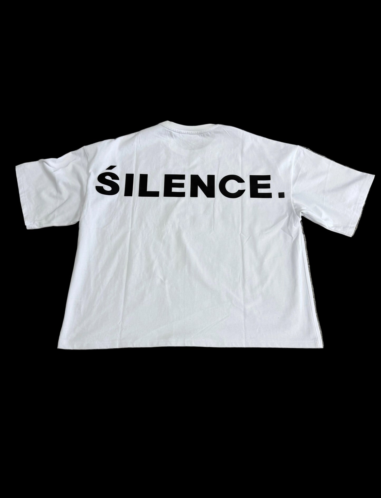 Silence Statement Tee ‘White/Black’
