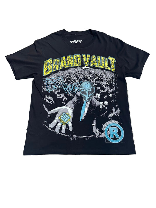 BVA World Yours Tee ‘Black/Gamma Blue/Yellow’