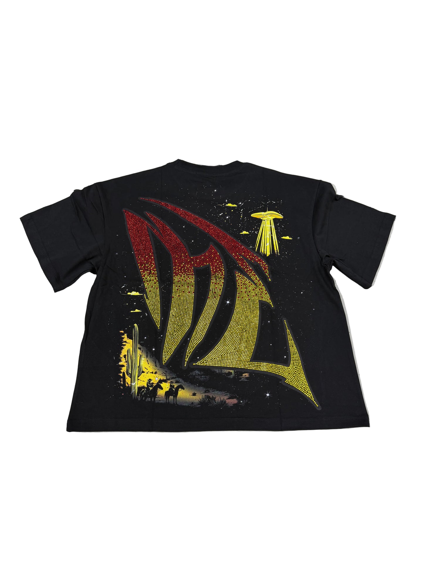 Mixed Emotion Alien Cowboys Bling Tee ‘Black’
