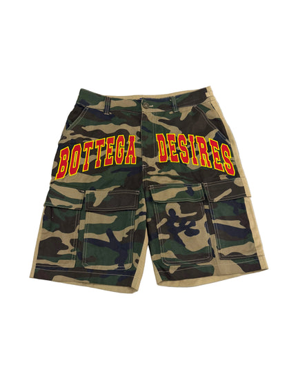 Bottega Desires 2-Side Cargo Shorts ‘Camo/Khaki’