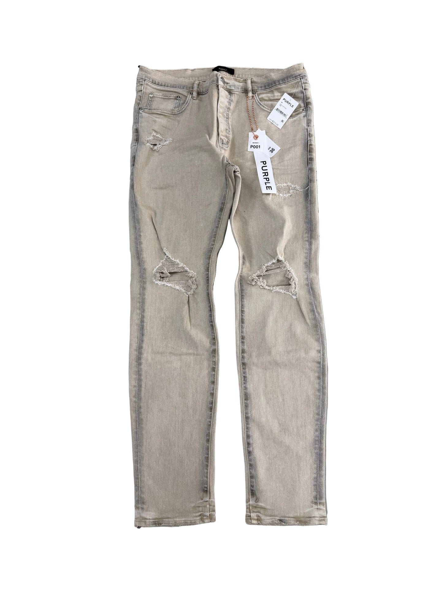 Purple Brand Distressed Skinny Jeans ‘Tan’