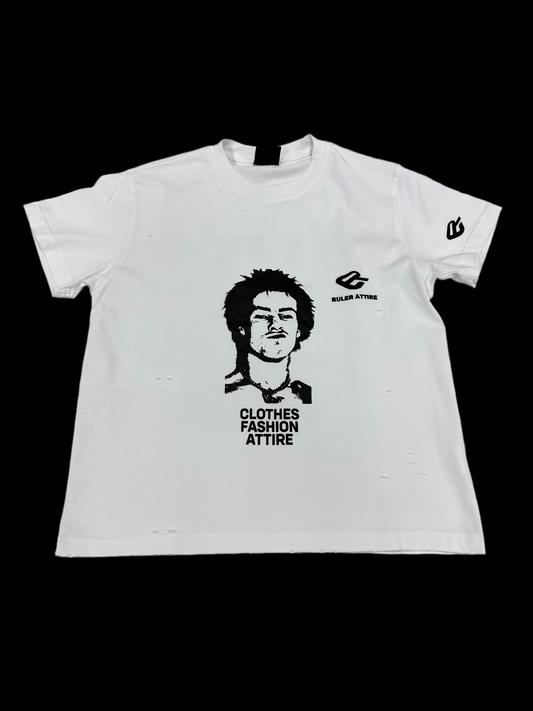 Ruler Attire Stickers Tee ‘White’
