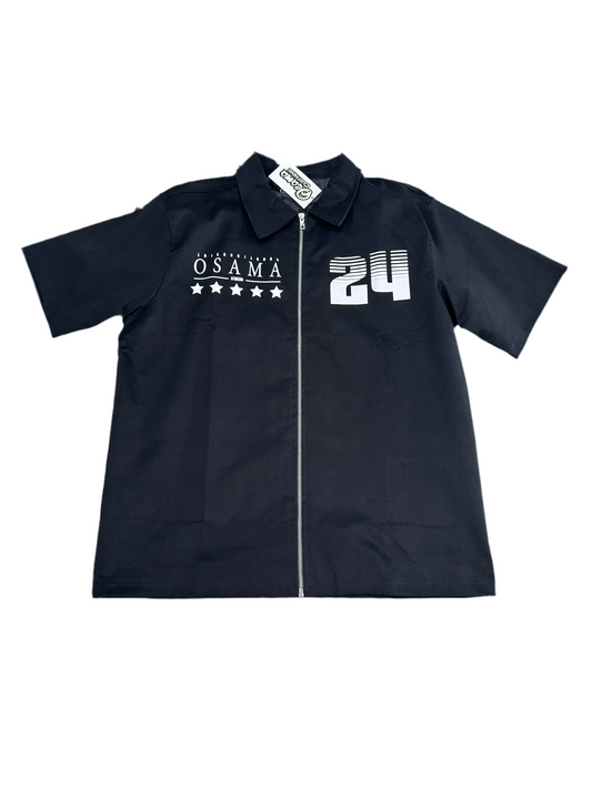 Osama Studios 24 Zip-Polo ‘Black/White’